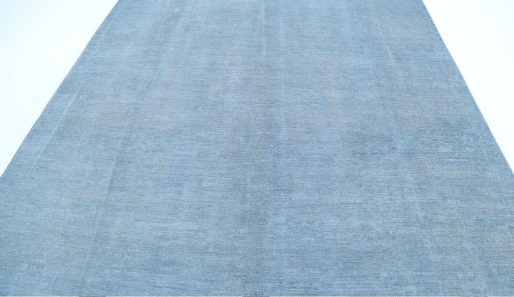Blue Afghan Overdye Rug 8' 1" x 9' 7" Hand-Knotted | No. AT61936