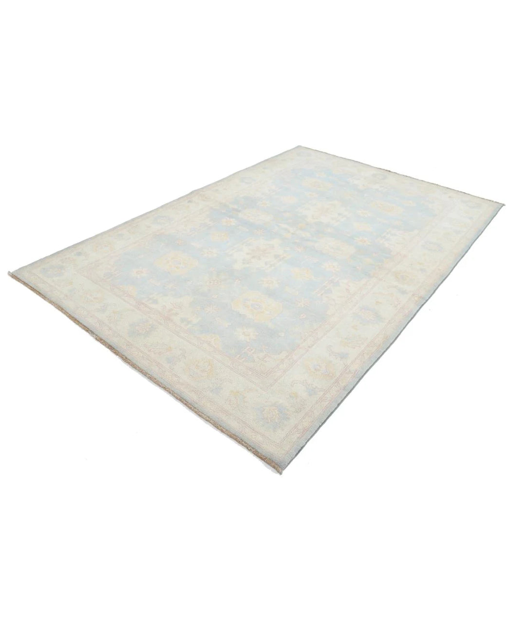 Afghan Kazak Rug 6' 0" x 8' 9" Hand-Knotted | No. AT62081