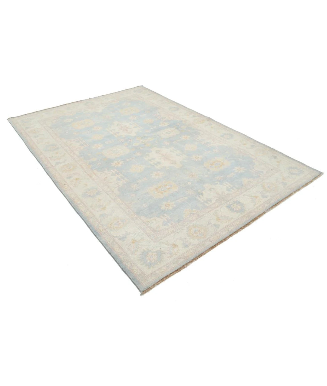 Afghan Kazak Rug 6' 0" x 8' 9" Hand-Knotted | No. AT62081