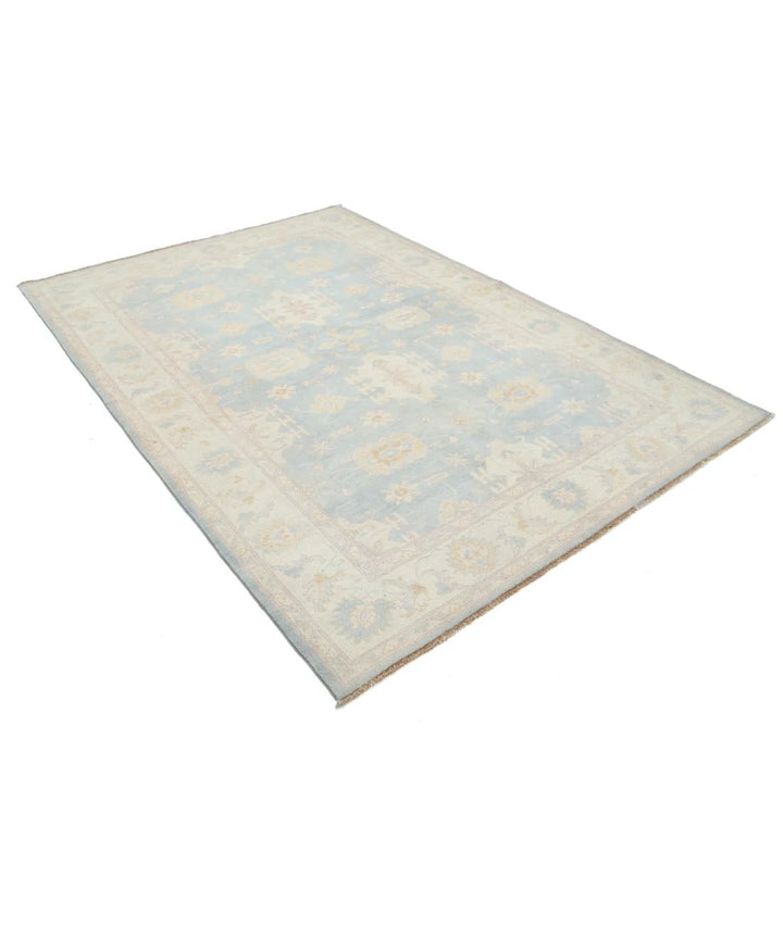 Afghan Kazak Rug 6' 0" x 8' 9" Hand-Knotted | No. AT62081