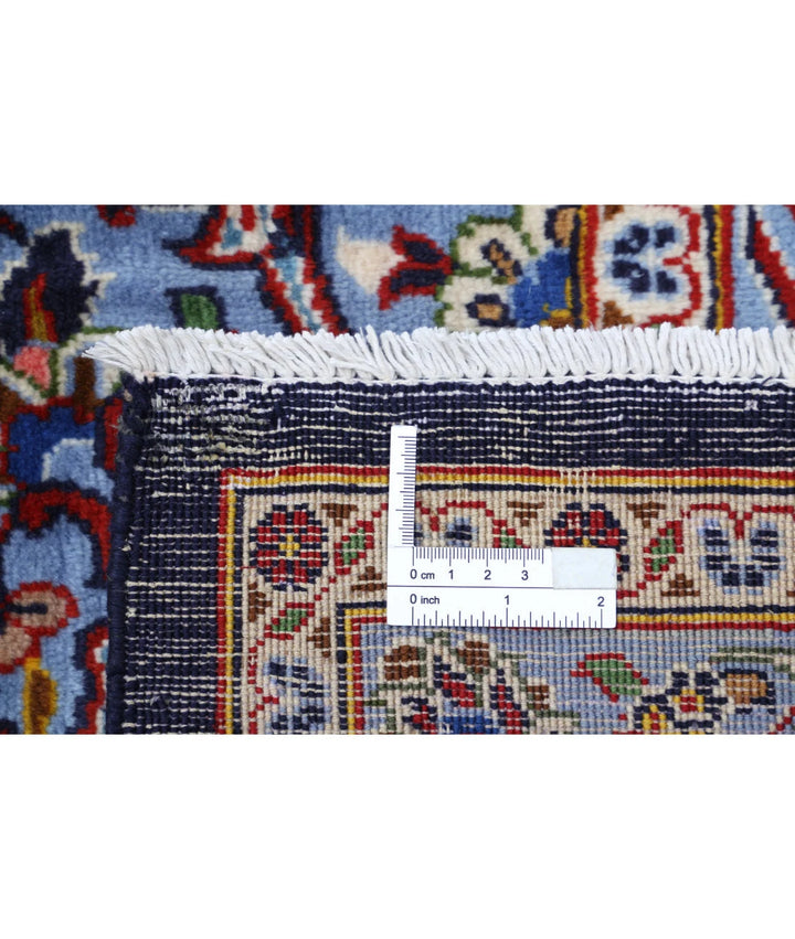 Blue Persian Kashan Rug 9' 9" x 13' 8" Hand-Knotted | No. AT62190
