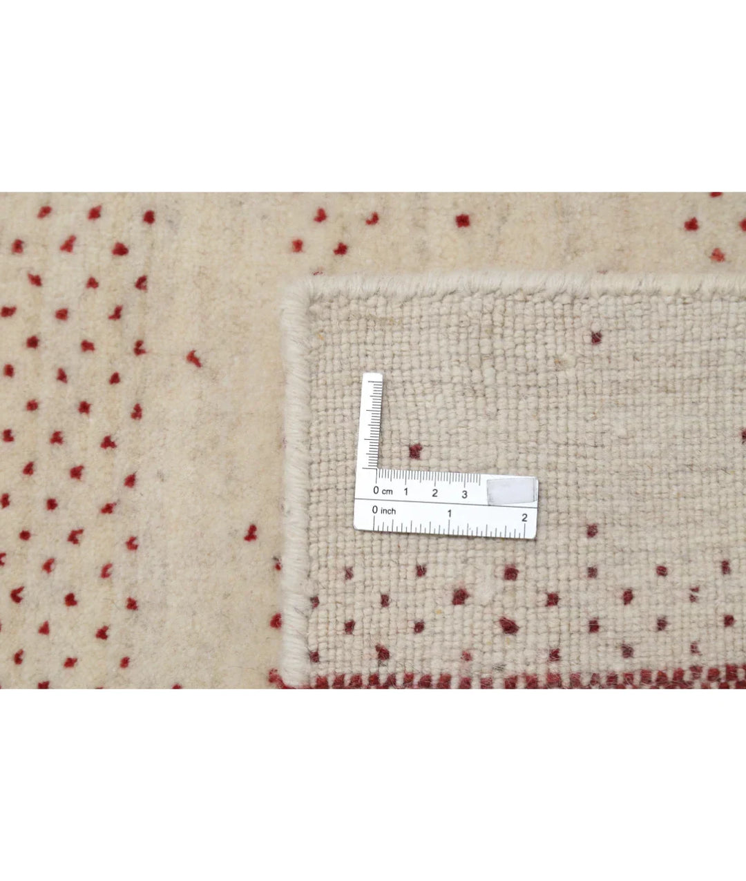 Ivory Indian Oriental Rug 4' 9" x 6' 6" Hand-Knotted | No. AT622639