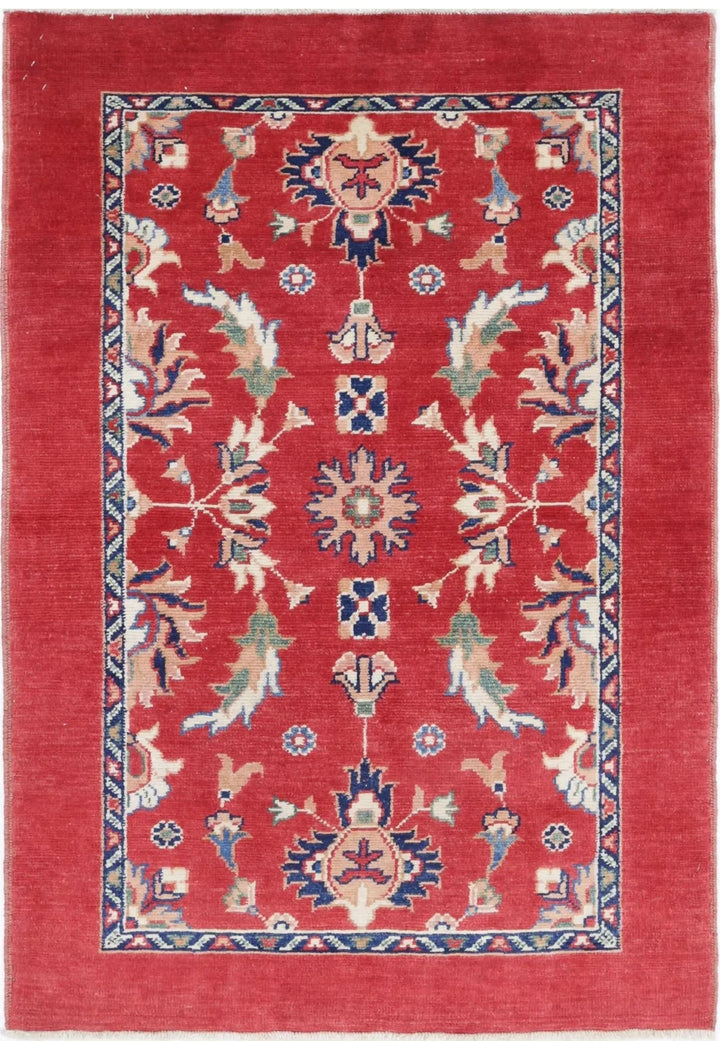Afghan Ziegler Rug 3' 2" x 4' 8" Hand-Knotted | No. AT62326