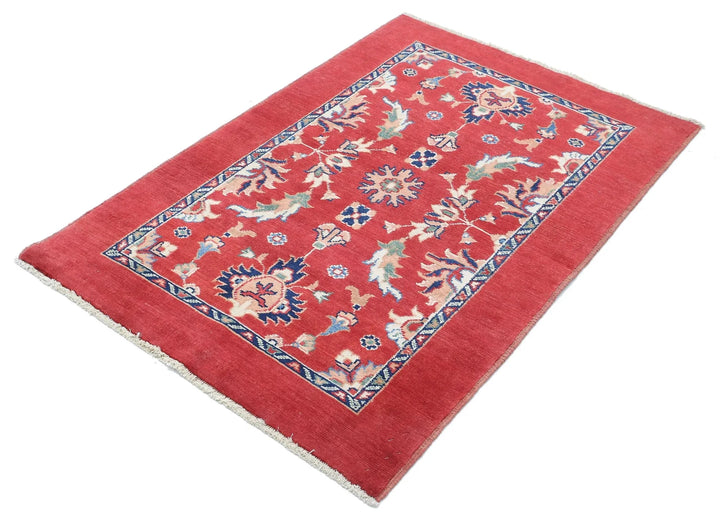 Afghan Ziegler Rug 3' 2" x 4' 8" Hand-Knotted | No. AT62326