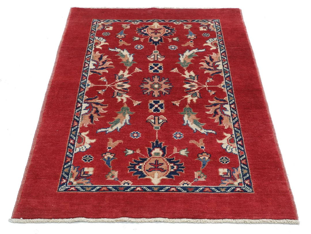 Afghan Ziegler Rug 3' 2" x 4' 8" Hand-Knotted | No. AT62326
