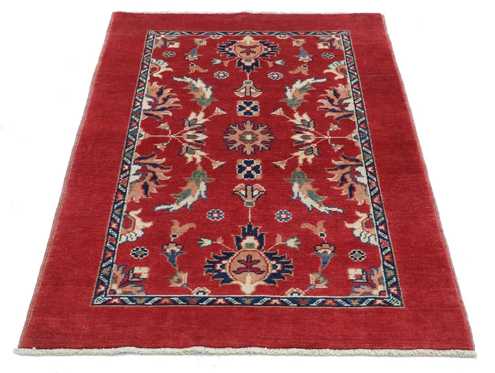 Afghan Ziegler Rug 3' 2" x 4' 8" Hand-Knotted | No. AT62326