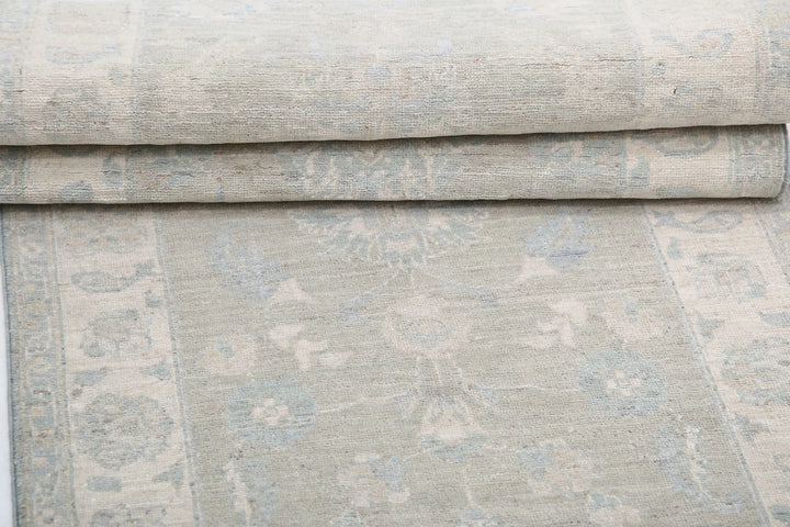 Brown Afghan Serenity Rug 2' 7" x 7' 6" Hand-Knotted | No. AT62356
