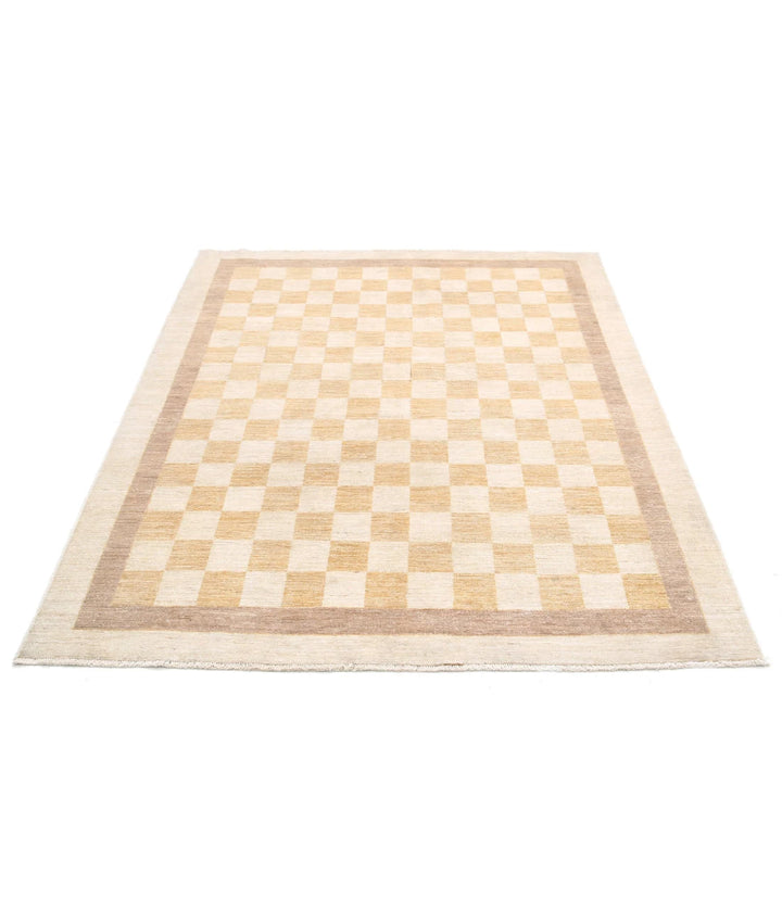 Afghan Modcar Rug 5' 0" x 6' 3" Hand-Knotted | No. AT62492