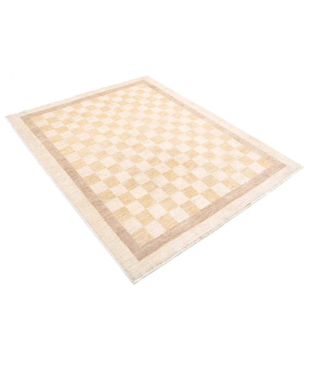 Afghan Modcar Rug 5' 0" x 6' 3" Hand-Knotted | No. AT62492