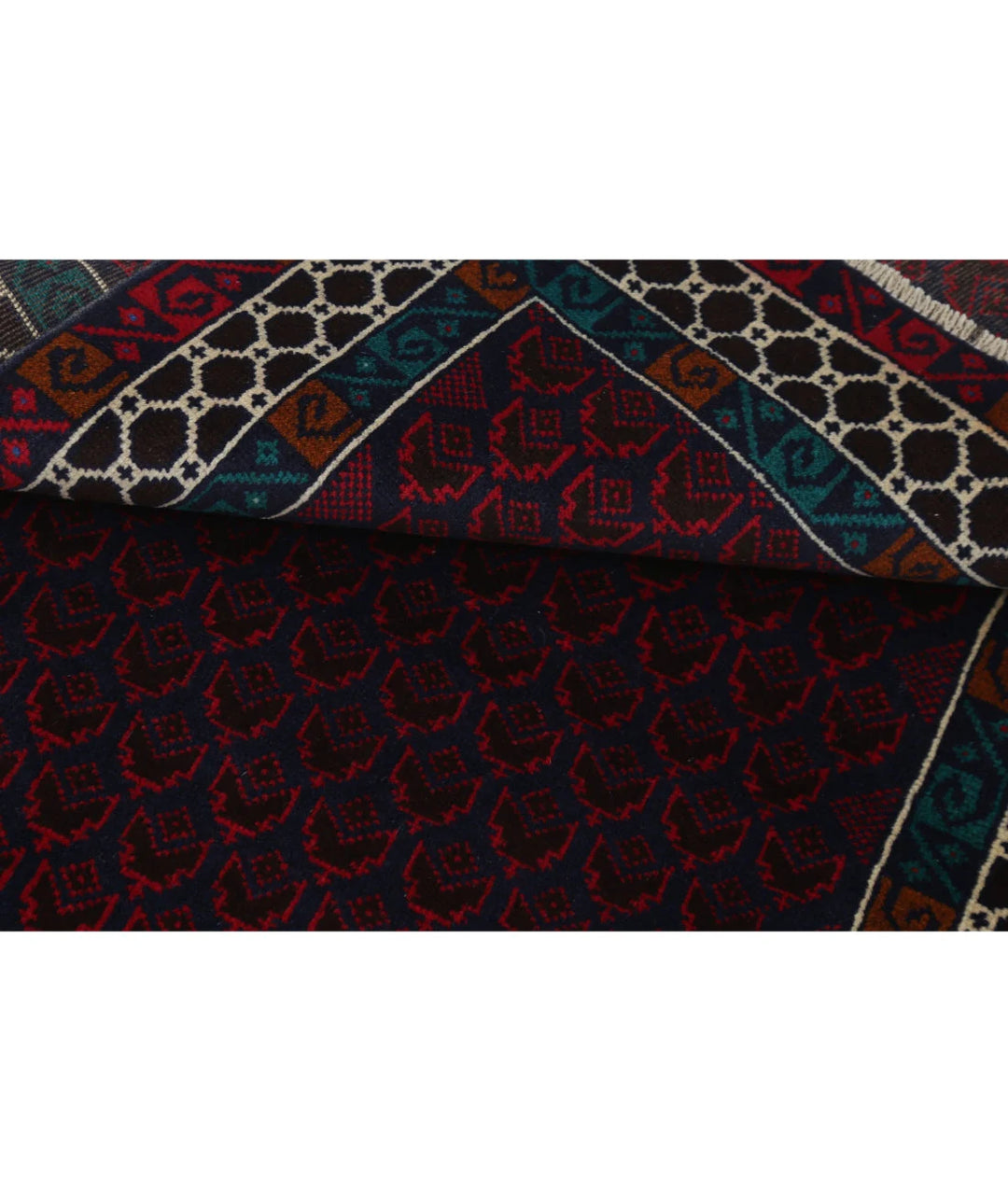 Red Afghan Tribal Rug 2' 9" x 4' 5" Hand-Knotted | No. AT62513