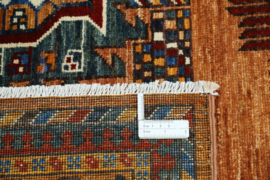 Afghan Humna Rug 8' 1" x 10' 0" Hand-Knotted | No. AT62576