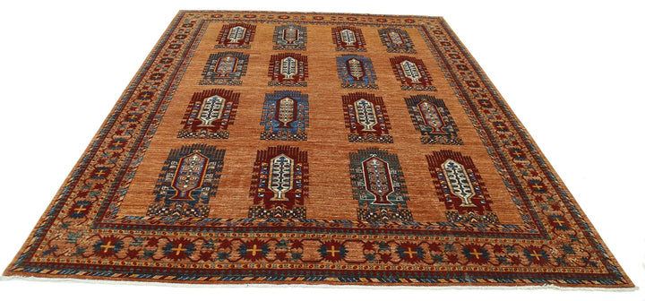 Afghan Humna Rug 8' 1" x 10' 0" Hand-Knotted | No. AT62576