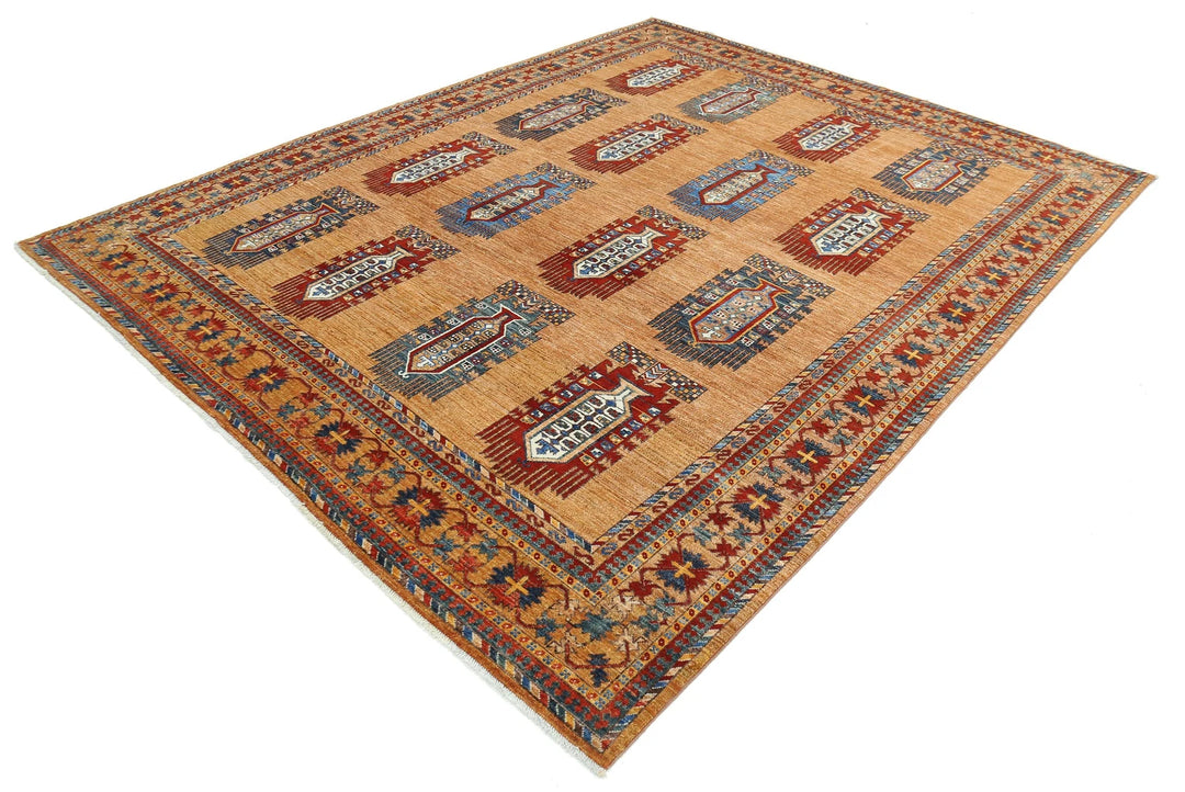 Afghan Humna Rug 8' 1" x 10' 0" Hand-Knotted | No. AT62576