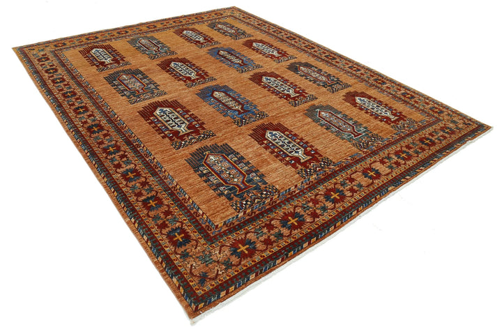 Afghan Humna Rug 8' 1" x 10' 0" Hand-Knotted | No. AT62576