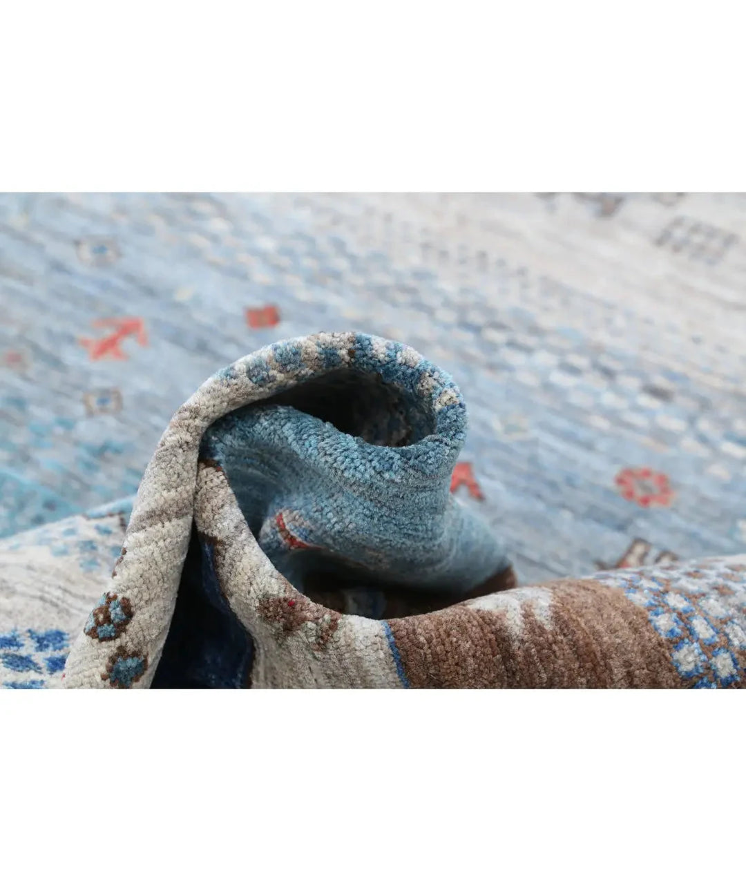 Brown Pakistani Gabbeh Rug 8' 0" x 9' 7" Hand-Knotted | No. AT626719