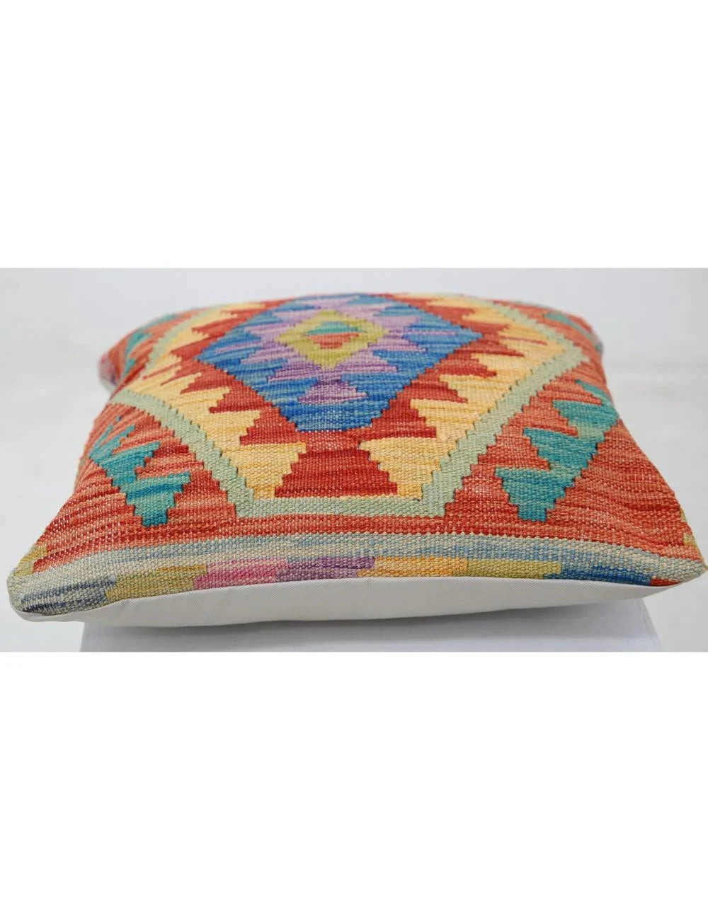 Multicolor Afghan Tribal Rug 1' 5'' x 1' 5'' Flat-Weave | No. AT62731