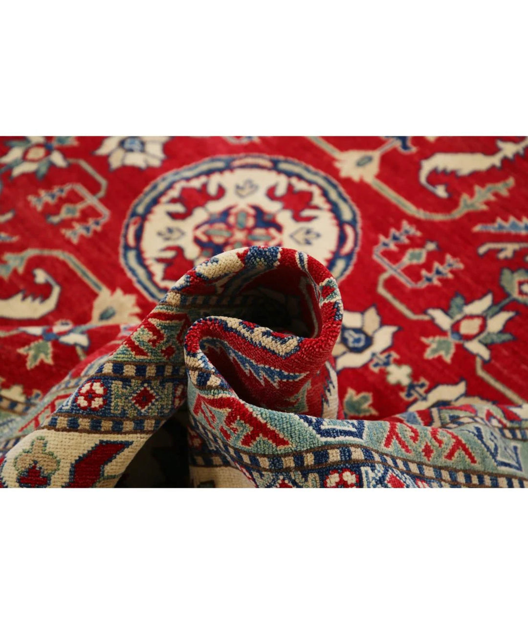 Afghan Kazak Rug 10' 2" x 12' 9" Hand-Knotted | No. AT62750