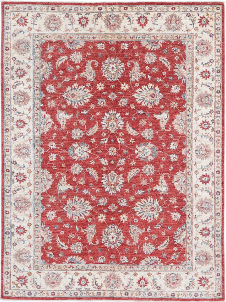 Afghan Ziegler Farhan Rug 5' 0" x 6' 9" Hand-Knotted | No. AT62826