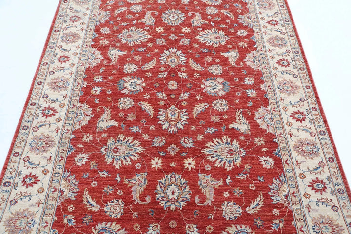 Afghan Ziegler Farhan Rug 5' 0" x 6' 9" Hand-Knotted | No. AT62826