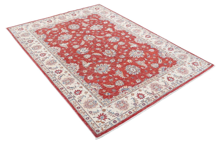 Afghan Ziegler Farhan Rug 5' 0" x 6' 9" Hand-Knotted | No. AT62826