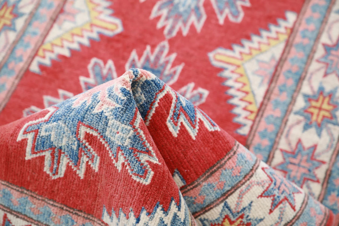 Afghan Kazak Rug 2' 7" x 9' 2" Hand-Knotted | No. AT62912