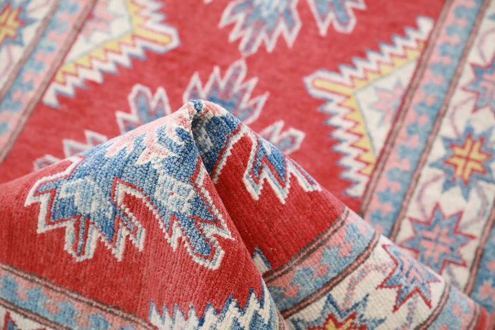 Afghan Kazak Rug 2' 7" x 9' 2" Hand-Knotted | No. AT62912