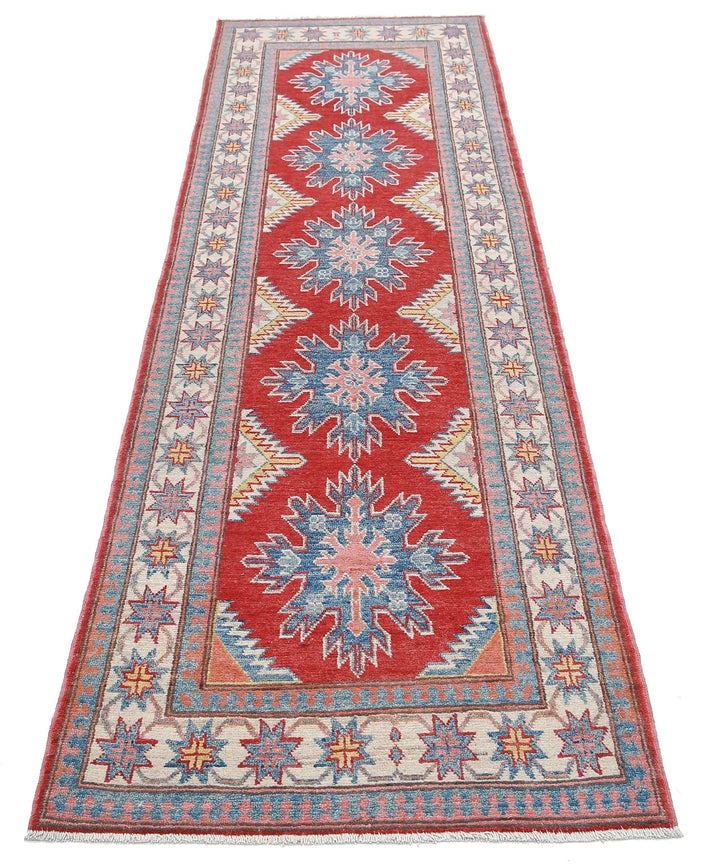 Afghan Kazak Rug 2' 7" x 9' 2" Hand-Knotted | No. AT62912