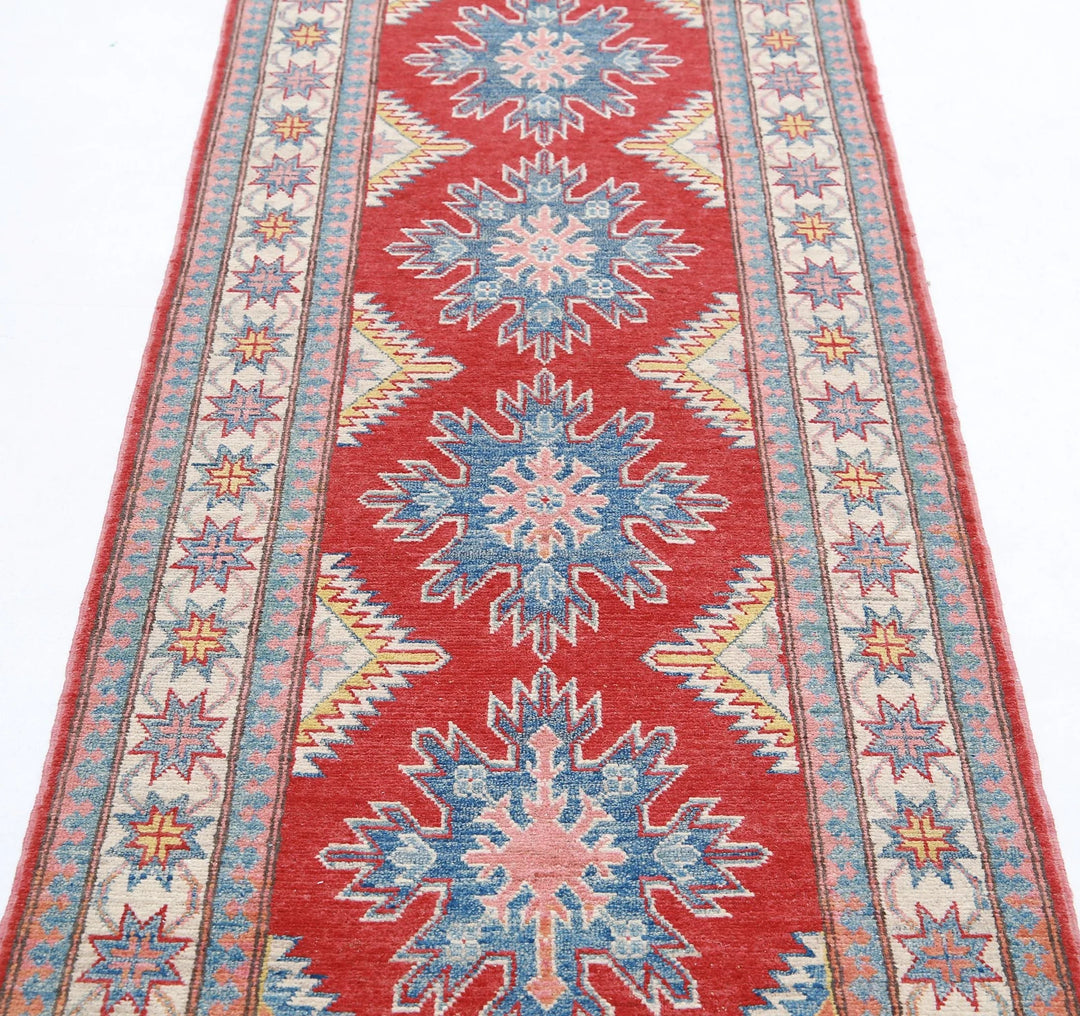 Afghan Kazak Rug 2' 7" x 9' 2" Hand-Knotted | No. AT62912