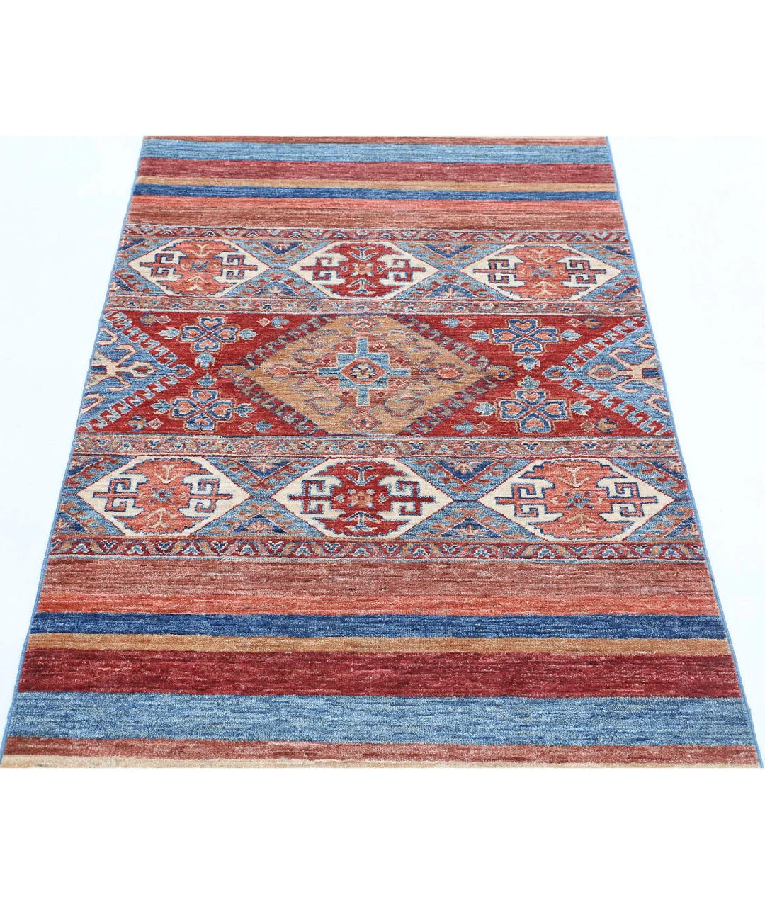 Afghan Khurjeen Rug 2' 11" x 5' 0" Hand-Knotted | No. AT62933