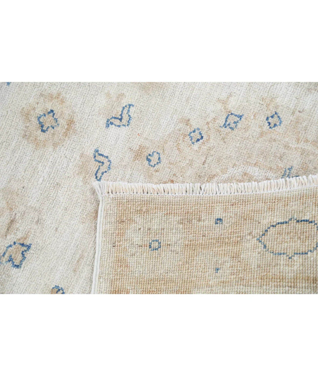 Beige Afghan Serenity Rug 2' 6" x 3' 9" Hand-Knotted | No. AT62956