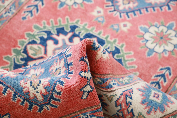 Afghan Kazak Rug 3' 1" x 5' 2" Hand-Knotted | No. AT63029