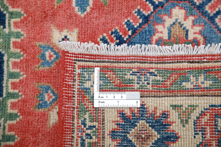 Afghan Kazak Rug 3' 1" x 5' 2" Hand-Knotted | No. AT63029