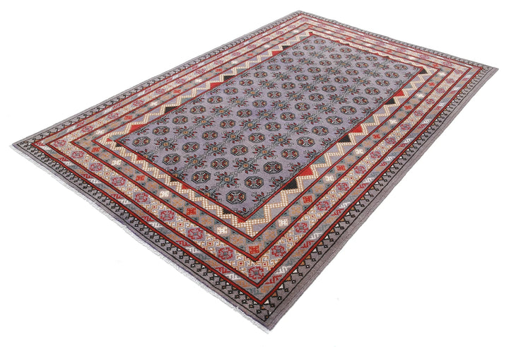 Afghan Revival Rug 5' 4" x 8' 1" Hand-Knotted | No. AT63058