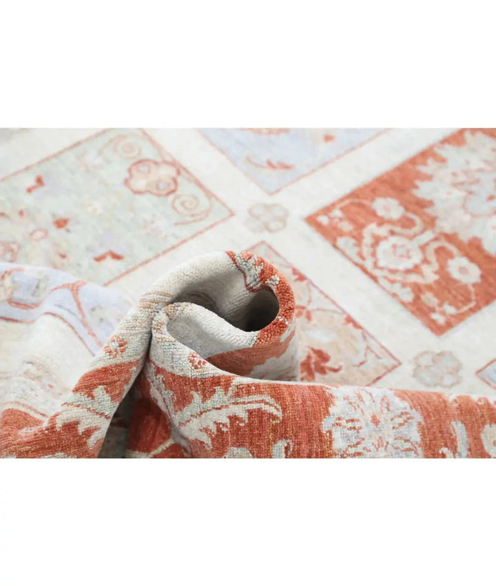 Afghan Bakhtiari Rug 5' 7" x 7' 9" Hand-Knotted | No. AT63197