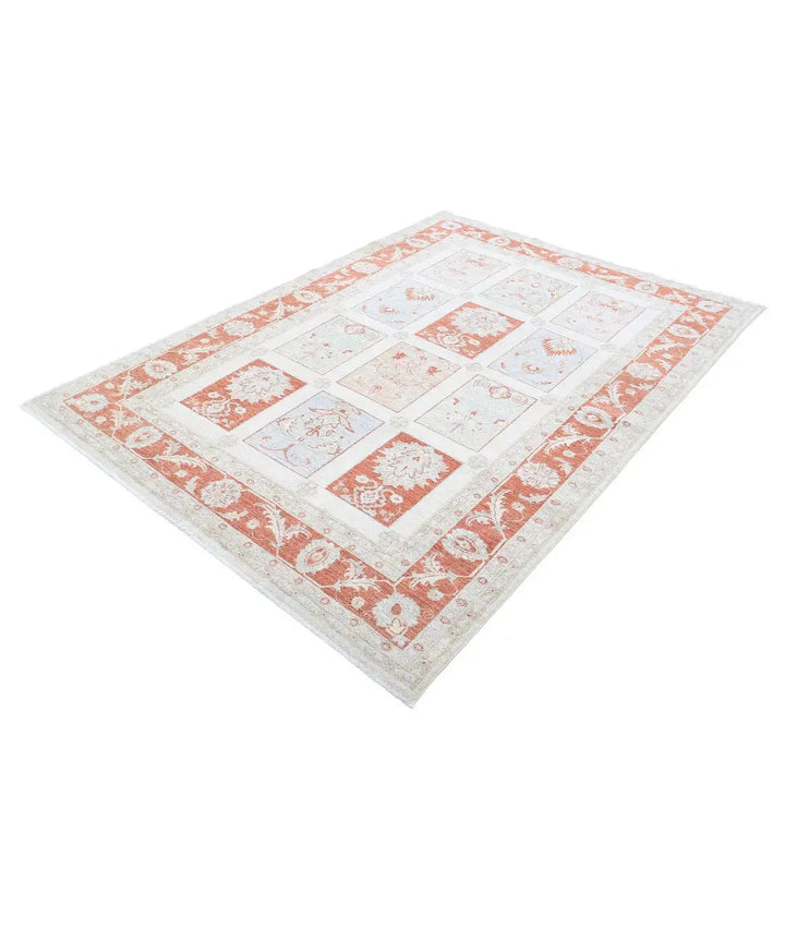Afghan Bakhtiari Rug 5' 7" x 7' 9" Hand-Knotted | No. AT63197