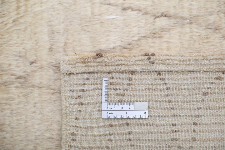 Ivory Afghan Tribal Rug 6' 0" x 9' 0" Hand-Knotted | No. AT63234