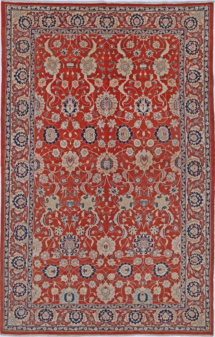 Persian Tabriz Rug 5' 8" x 8' 10" Hand-Knotted | No. AT63240
