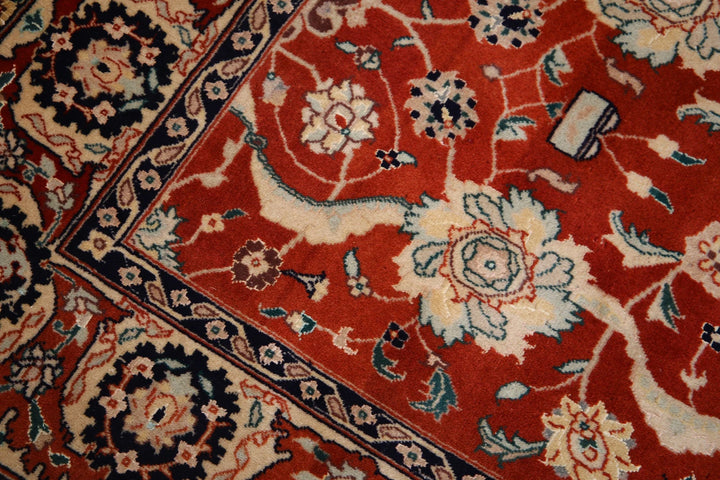 Persian Tabriz Rug 5' 8" x 8' 10" Hand-Knotted | No. AT63240