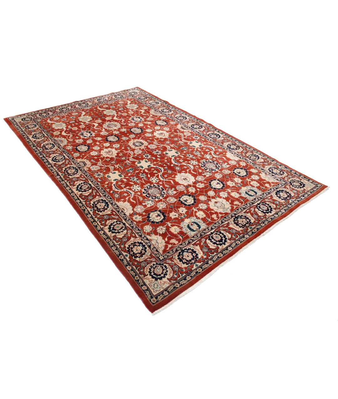 Persian Tabriz Rug 5' 8" x 8' 10" Hand-Knotted | No. AT63240