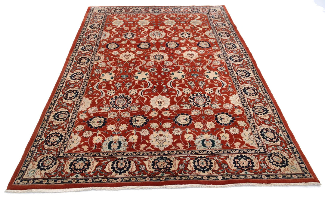 Persian Tabriz Rug 5' 8" x 8' 10" Hand-Knotted | No. AT63240