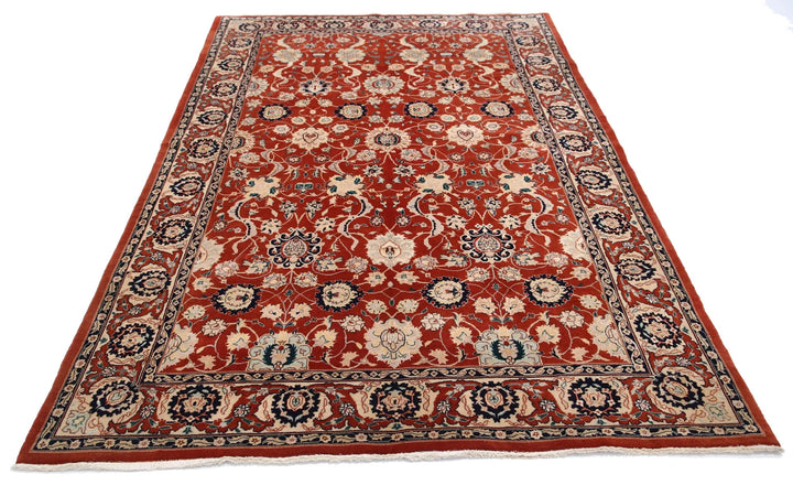 Persian Tabriz Rug 5' 8" x 8' 10" Hand-Knotted | No. AT63240