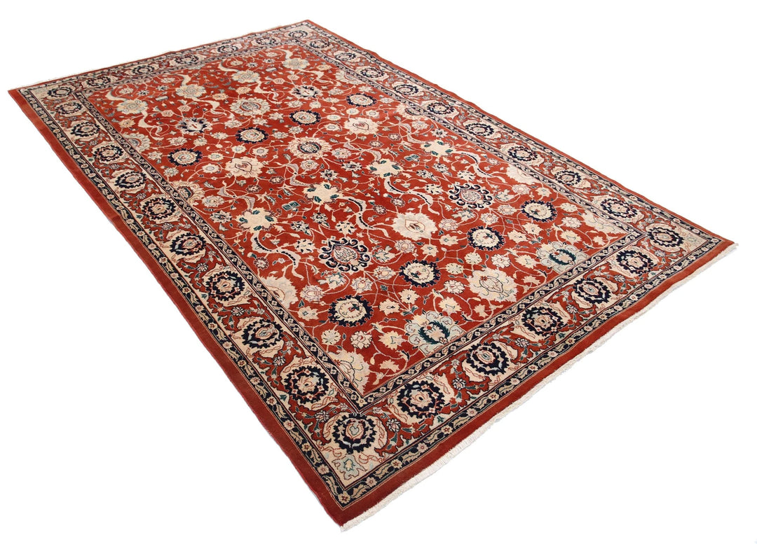 Persian Tabriz Rug 5' 8" x 8' 10" Hand-Knotted | No. AT63240
