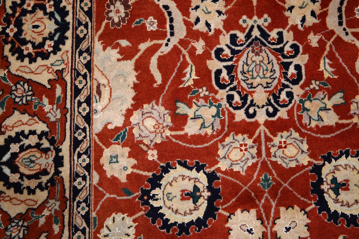 Persian Tabriz Rug 5' 8" x 8' 10" Hand-Knotted | No. AT63240
