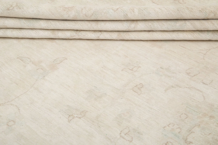 Ivory Afghan Serenity Rug 17' 0" x 23' 9" Hand-Knotted | No. AT63248