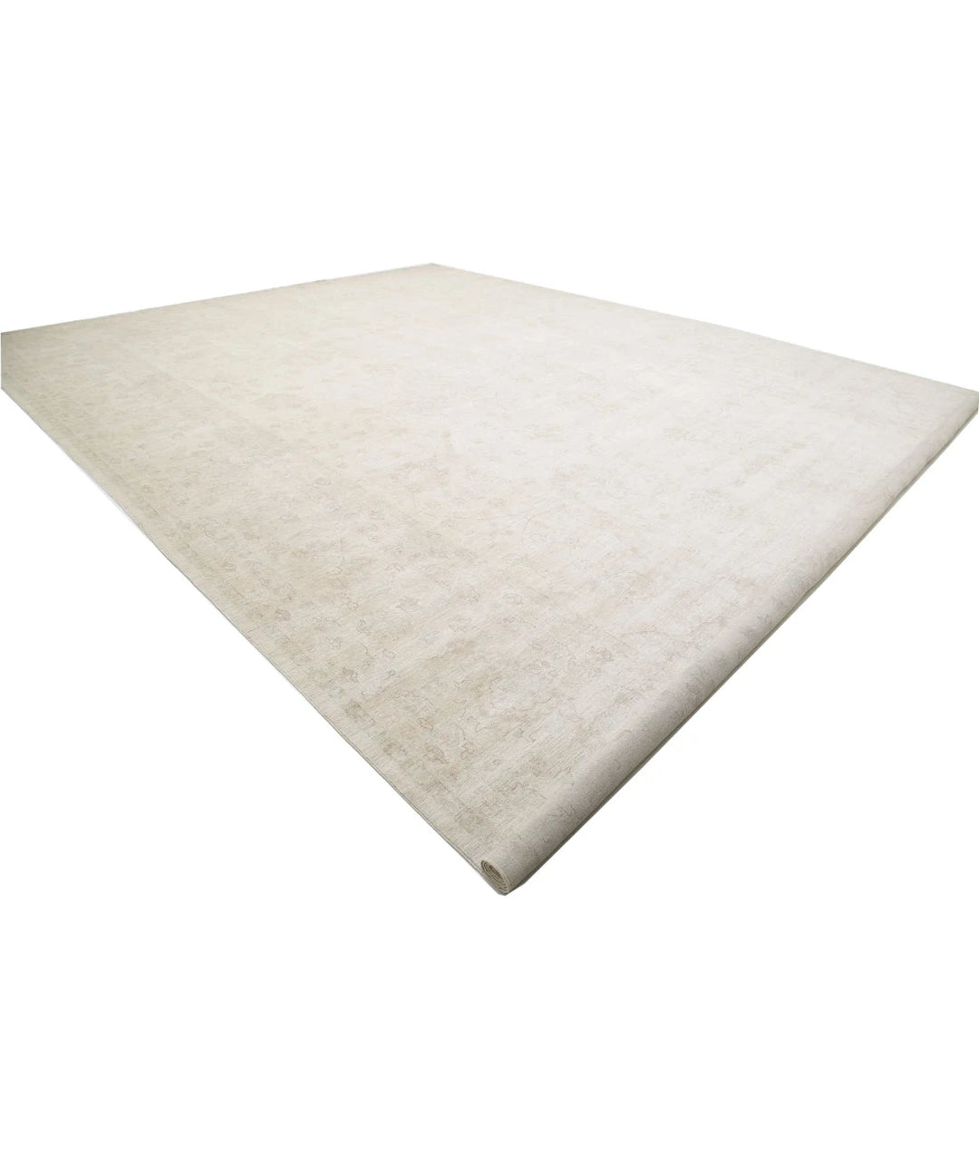 Ivory Afghan Serenity Rug 17' 0" x 23' 9" Hand-Knotted | No. AT63248