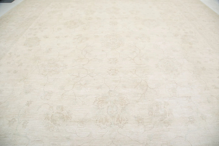Ivory Afghan Serenity Rug 17' 0" x 23' 9" Hand-Knotted | No. AT63248