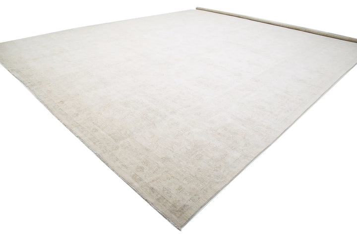 Ivory Afghan Serenity Rug 17' 0" x 23' 9" Hand-Knotted | No. AT63248