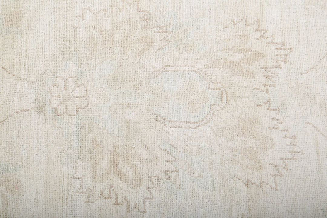 Ivory Afghan Serenity Rug 17' 0" x 23' 9" Hand-Knotted | No. AT63248