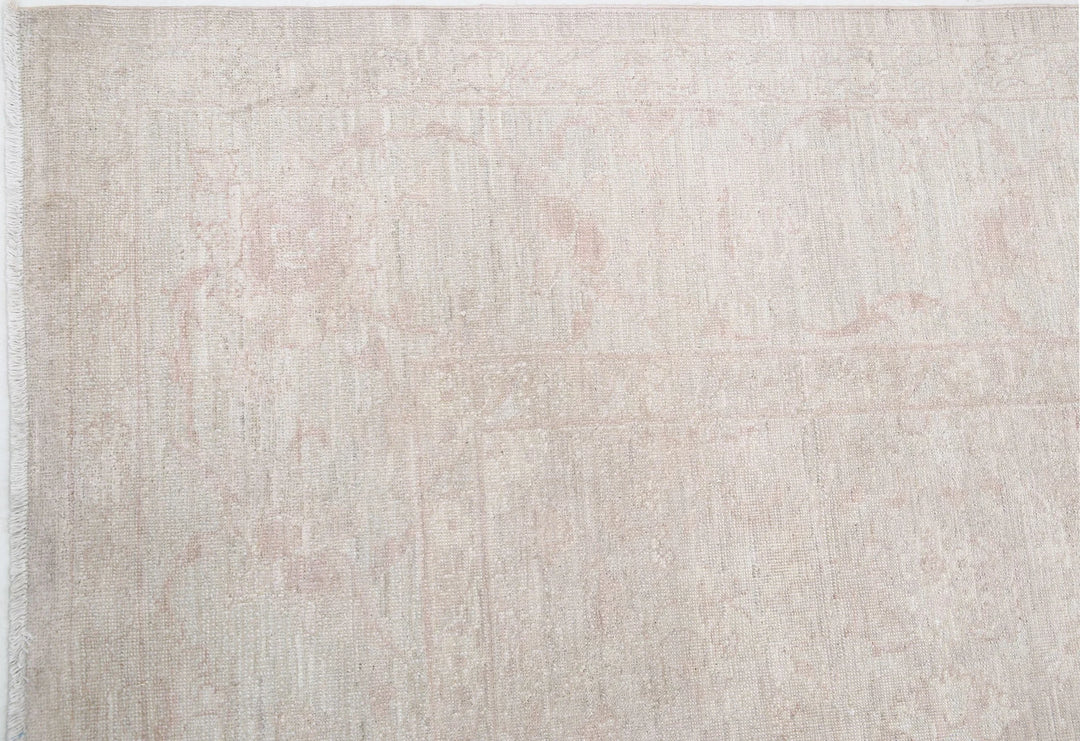 Ivory Afghan Serenity Rug 8' 2" x 10' 1" Hand-Knotted | No. AT63273