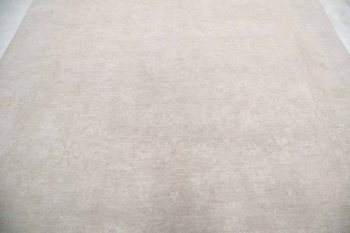 Ivory Afghan Serenity Rug 8' 2" x 10' 1" Hand-Knotted | No. AT63273